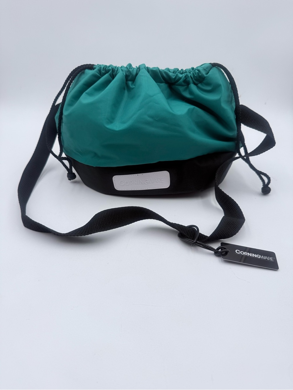 CorningWare Teal Fabric Insulated Portable Travel Casserole Carrier Bag 10x7